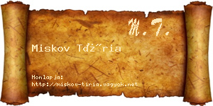 Miskov Tíria névjegykártya